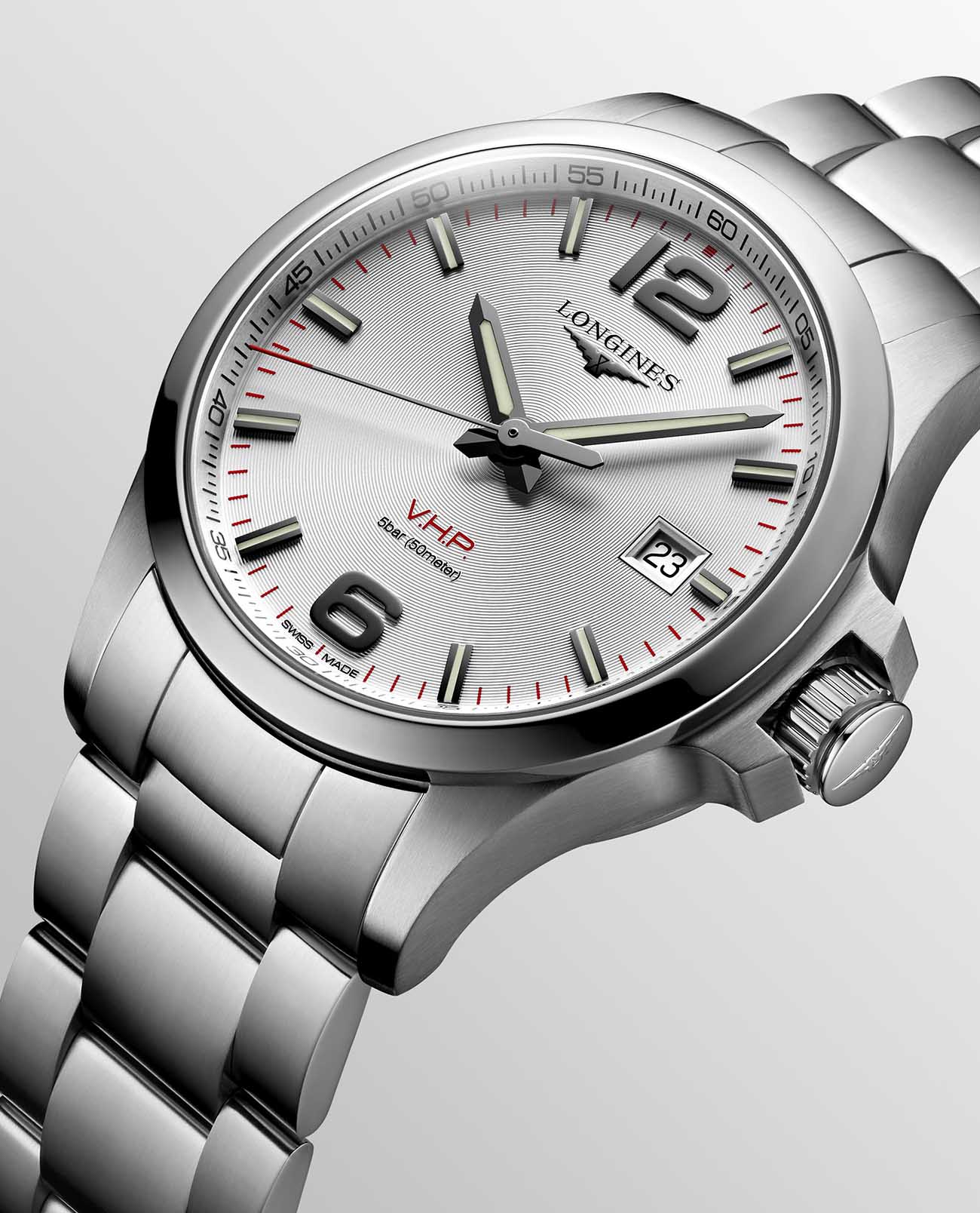 Longines  Longines Conquest V.H.P. L3.726.4.76.6  - задняя крышка металл сталь корпуса, швейцария часы